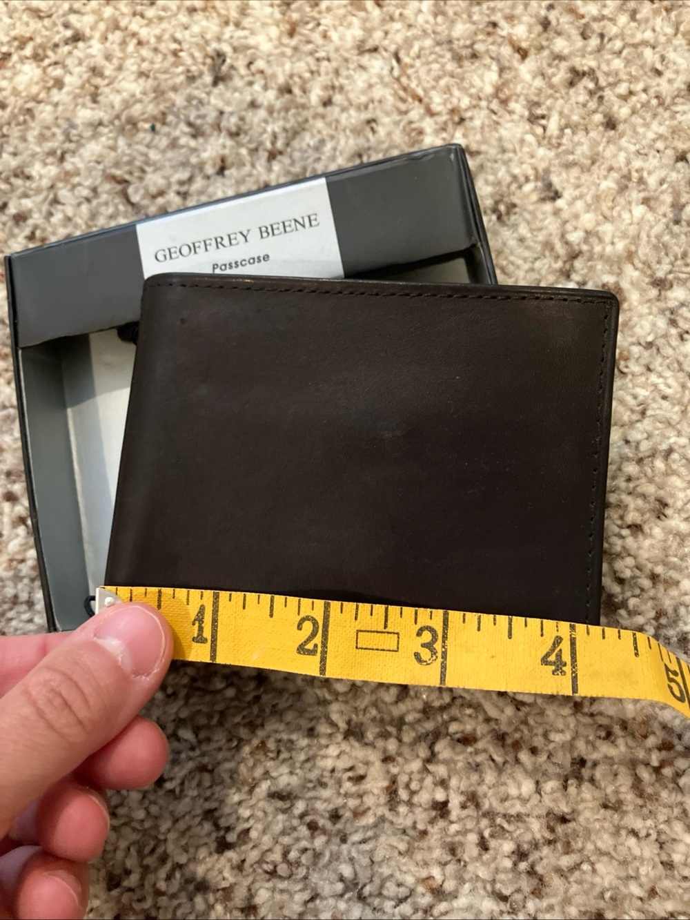 Geoffrey Beene Passcase Men’s Black Leather Wallet Bifold New in Box - Picture 6 of 8